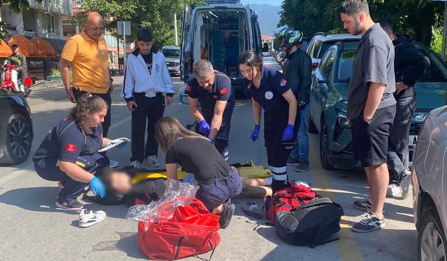 Bolu’da motosiklet sürücü, kazada yaralandı
