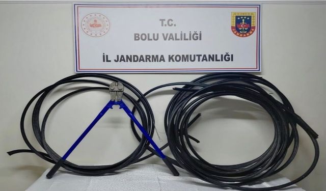 Bolu’da kablo hırsızı JASAT’tan kaçamadı: 1 tutuklama