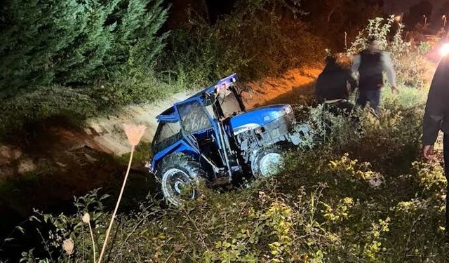 Traktör kazasında 1 kişi öldü 1 kişi yaralandı