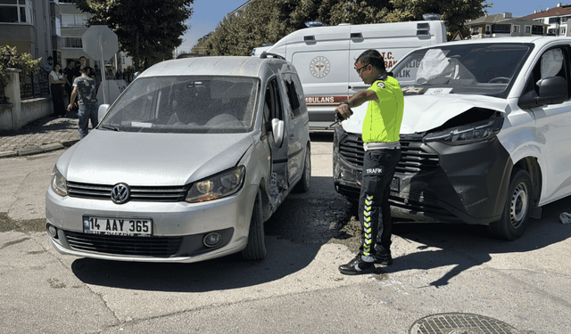 Bolu'da Sağlık Mahallesinde korkutan kaza