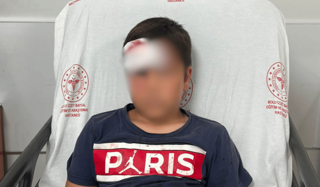 Bolu’da parkta oynayan çocuğun üzerine demir direk devrildi