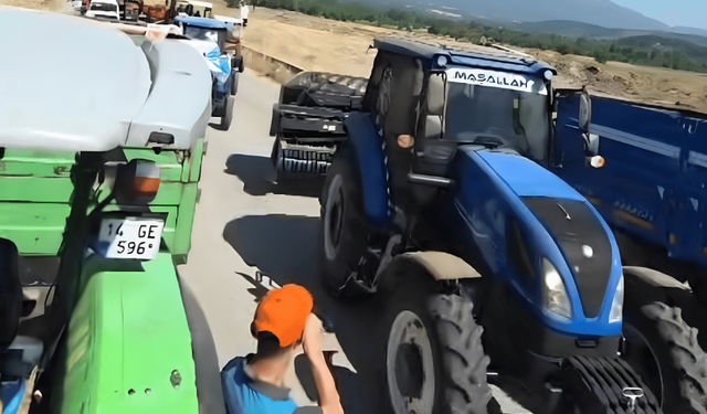 Bolu’da köylülerin istediği oldu: traktörlerle kutladılar