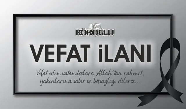 Bolu’da Vefat İlanları (30.08.2026)