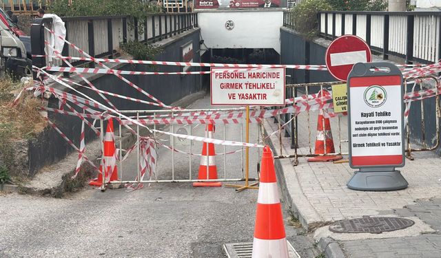 Bolu’da alt geçidin tavanı çöktü: Yol ulaşıma kapandı