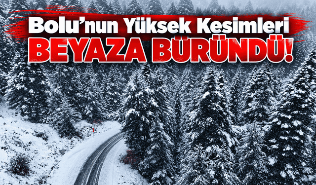 Bolu’nun Yüksek Kesimleri Beyaza Büründü!