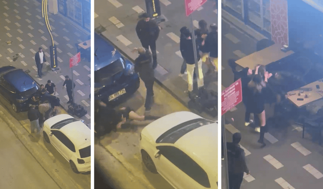 Kadınlar birbirine girdi! yerde sürükledikleri anlar kamerada