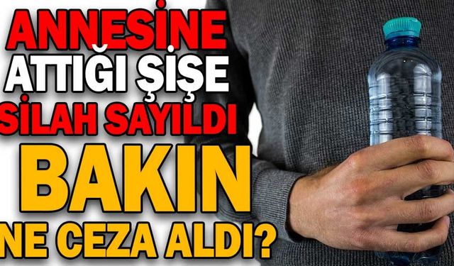 ANNESİNE FIRLATTIĞI ŞİŞE SİLAH SAYILAN SANIĞA 2 YIL HAPİS