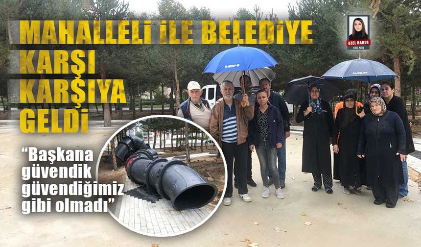 Mahalleli ile Bolu Belediyesi karşı karşıya geldi