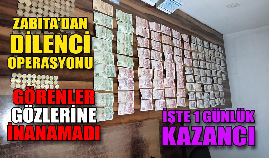 Dilencinin üzerinden bin 130 TL çıktı