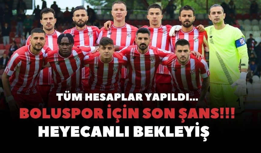 Boluspor, Trendyol 1. Lig'in son haftasında Çorum FK ile oynayacak