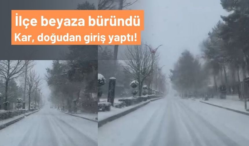 Kar,  Gerede'yi beyaza bürüdü