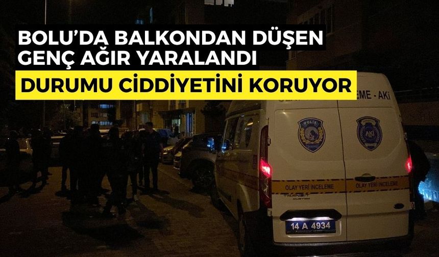 Bolu’da 21 yaşındaki genç 5 kattan düşerek ağır yaralandı