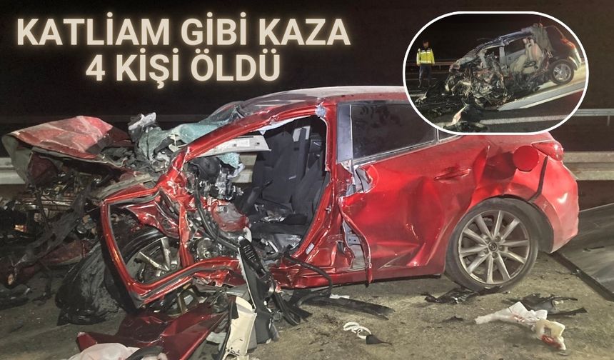 Katliam gibi kaza 4 kişi öldü