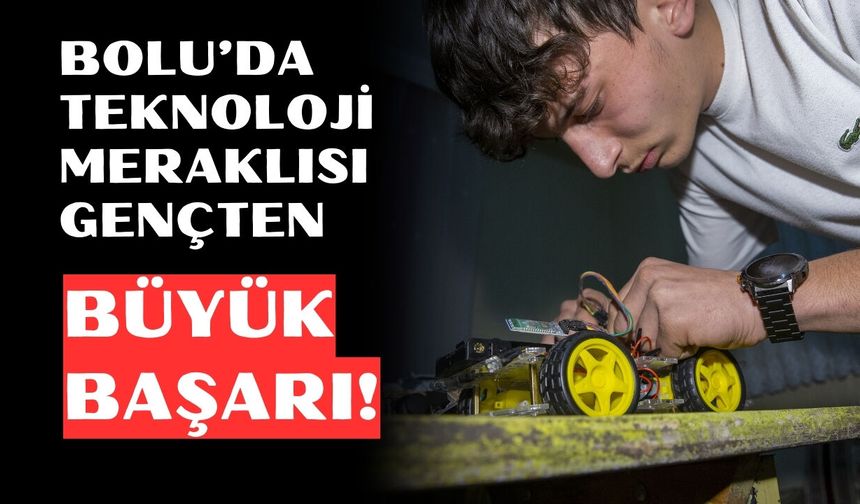 Bolu'da teknoloji meraklısı liseli genç ile köy imamı kumandalı mini araba üretti