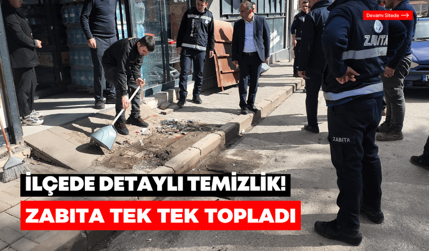 Gerede’de kaldırımı işgal eden materyaller toplandı
