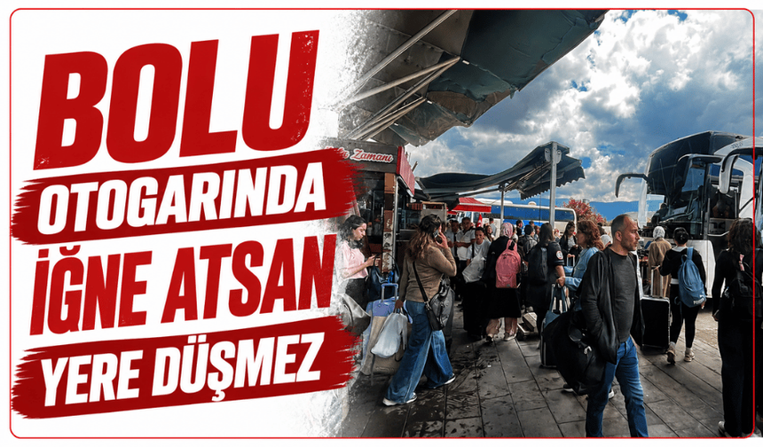 Bolu otogarında, iğne atsan yere düşmez