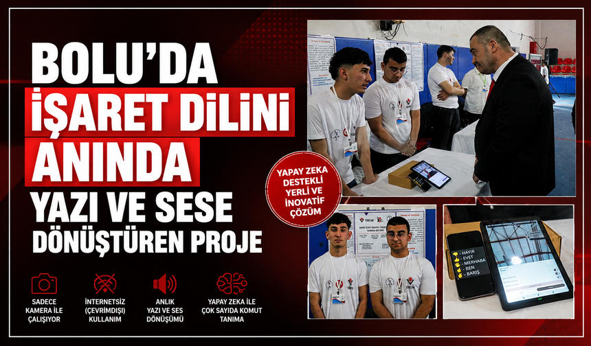 Bolu’da gençler engelleri teknolojiyle aştı: İşaret dili sistemi geliştirildi