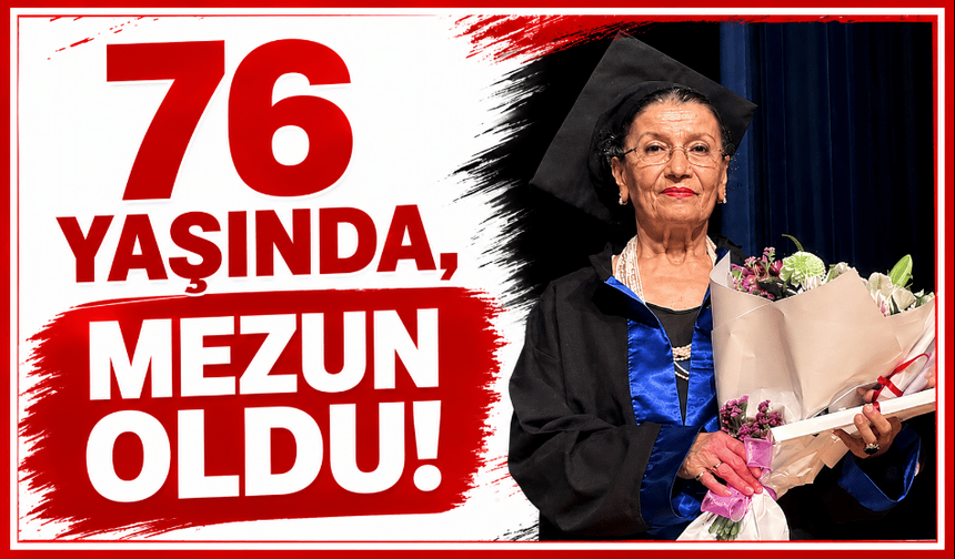 BAİBÜ'nün 76 yaşındaki mezunu, başarıya imza attı!