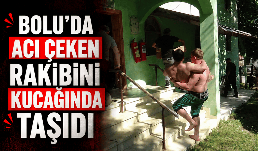 Acı çeken rakibini kucağında taşıdı, imdadına seyirci yetişti