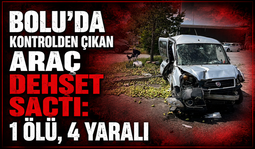 Bolu'da kontrolden çıkan hafif ticari aracın akaryakıt istasyonunda çarptığı kişi öldü