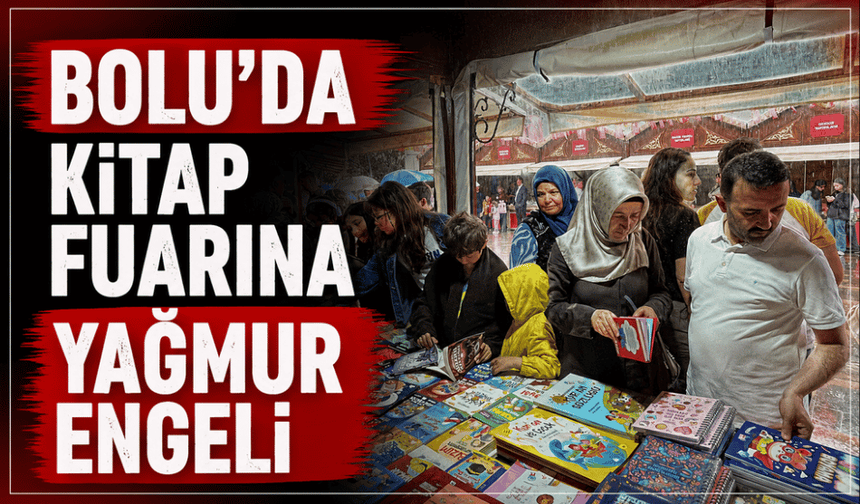 Kitap fuarına yağmur engeli