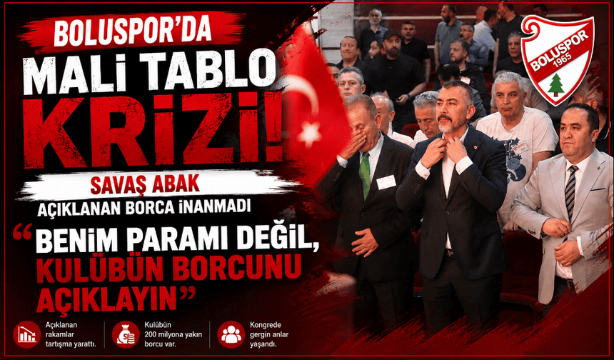 Boluspor’da mali tablo krizi: Savaş Abak açıklanan borca inanmadı