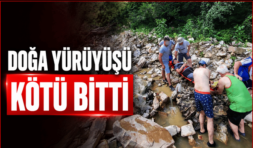 Şelalede yaralanan turisti, ekipler kurtardı