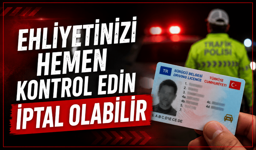 Ehliyetinizi hemen kontrol edin, iptal olabilir