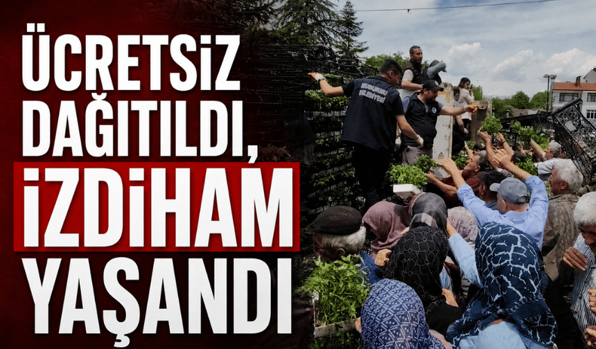 Ücretsiz fide dağıtımında izdiham yaşandı