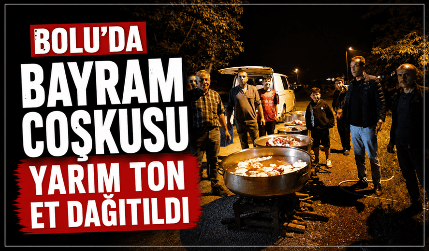 Geleneksel Hacet Bayramı’nda yarım tondan fazla et dağıtıldı