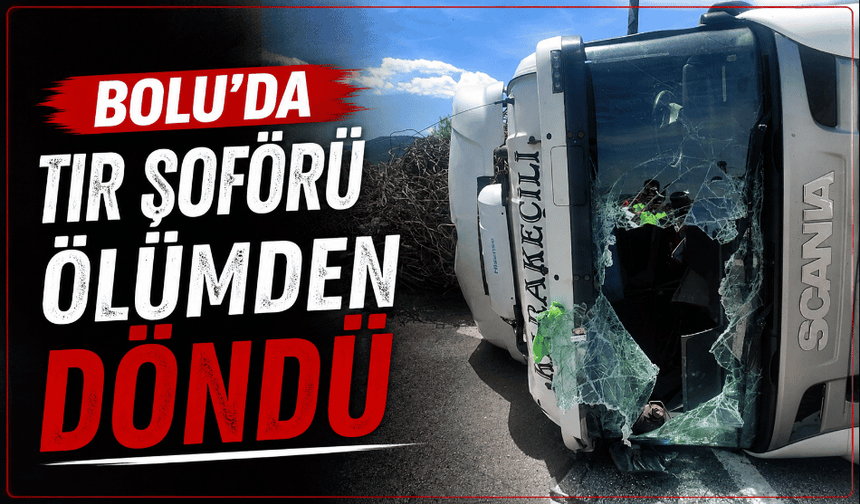 Hurda demiri yüklü tır devrildi: 1 yaralı