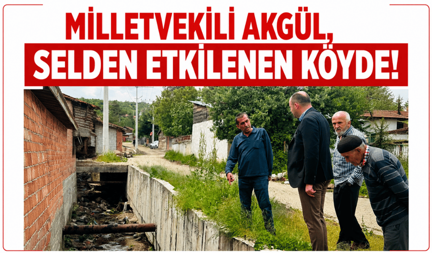 Milletvekili Akgül, selin vurduğu köyde inceleme yaptı