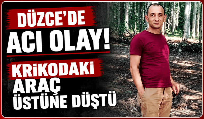 Krikodan düşen aracın altında can verdi