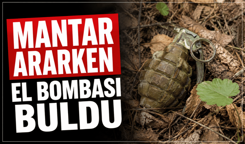 Mantar aramaya çıktı, el bombası buldu