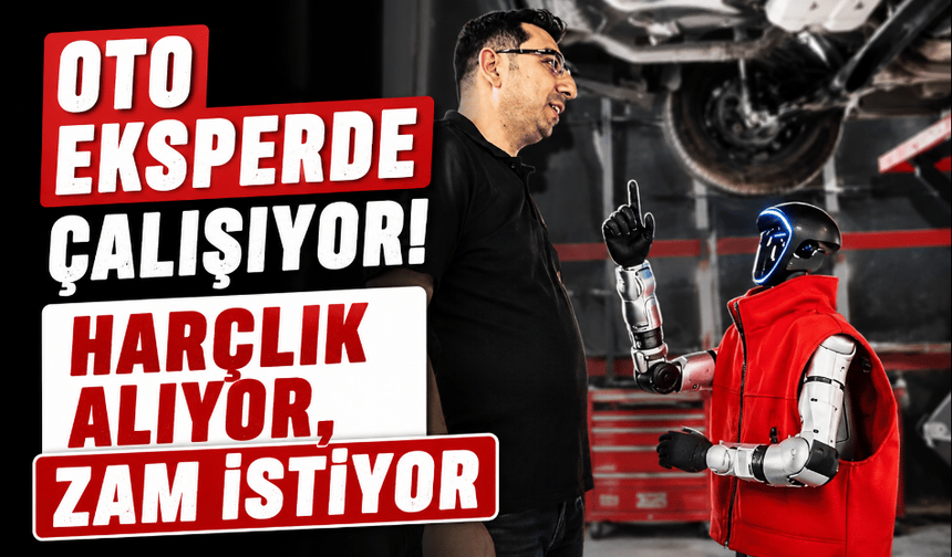 Oto eksperde çalışan robot, harçlık alıyor, zam istiyor!