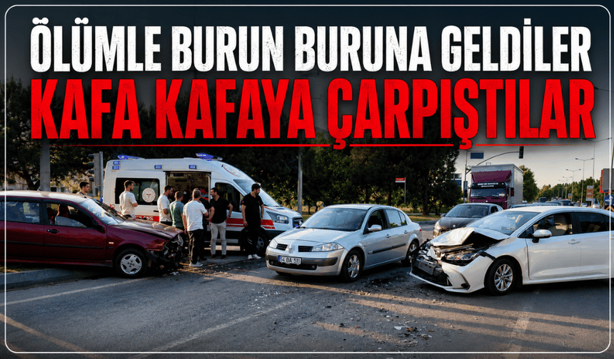 Otomobil kafa kafaya çarpıştı: 1 yaralı