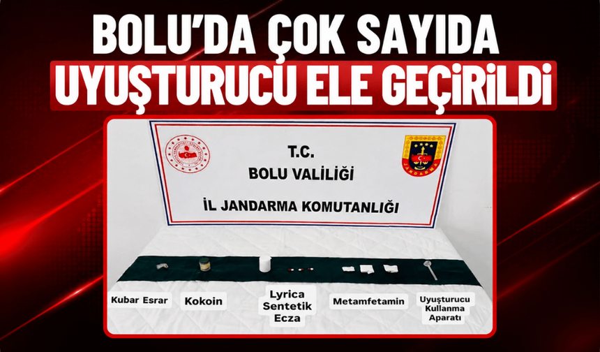 Bolu’da araçta çok sayıda uyuşturucu ele geçirildi