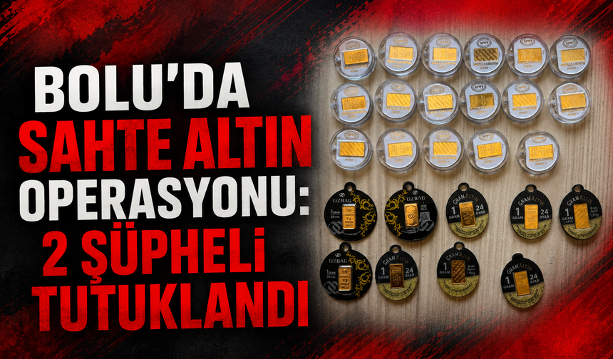 Bolu’da kuyumculara sahte altın satmaya çalışan 2 şüpheli tutuklandı