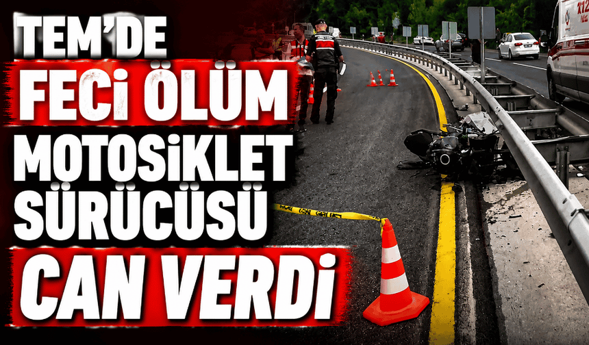 Bariyerlere çarpan motosikletin sürücüsü hayatını kaybetti