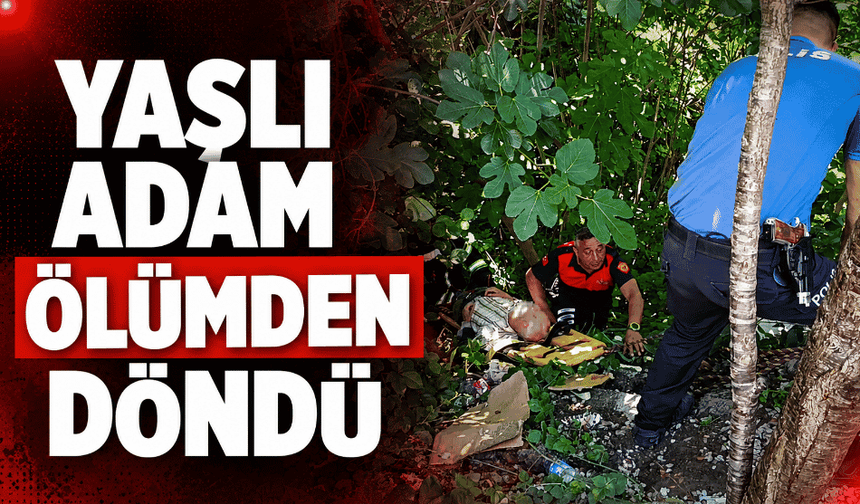 Baygınlık geçiren yaşlı adam çalılıklara düştü