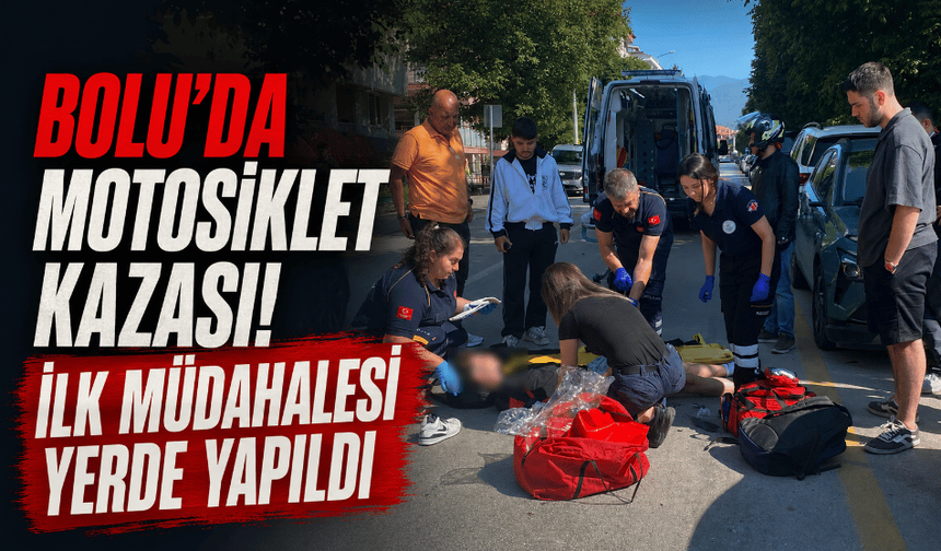 Bolu’da motosiklet sürücü, kazada yaralandı