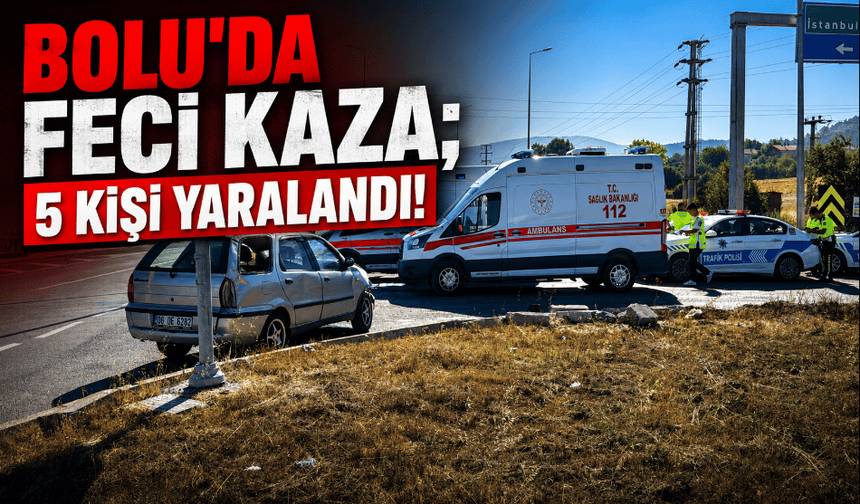 Bolu'da feci kaza; 5 kişi yaralandı