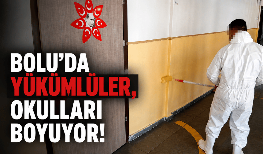Bolu’da yükümlüler, okul tadilatında görev aldı