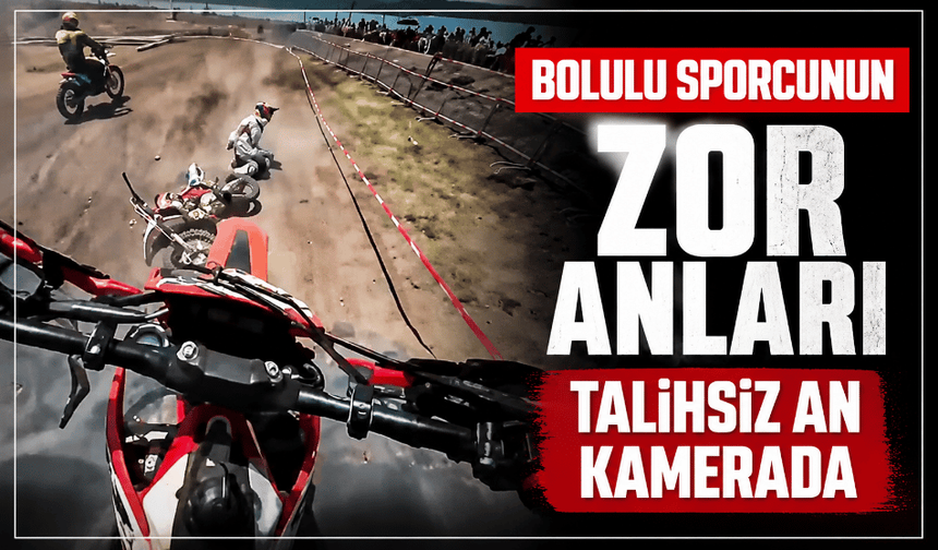Bolulu sporcunun zor anları talihsiz an kamerada