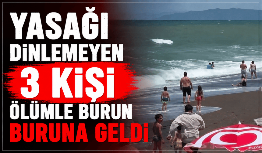 Denizde boğulma tehlikesi geçiren 3 kişi kurtarıldı