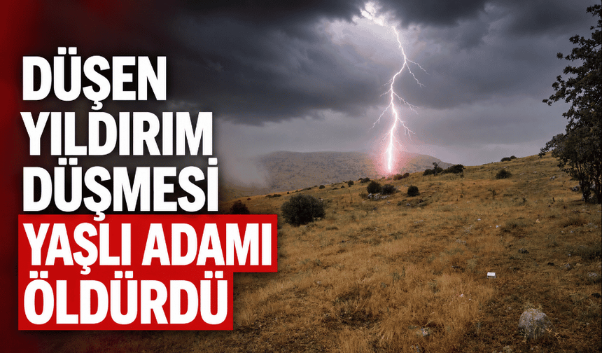 Düşen yıldırım yaşlı adamı öldürdü