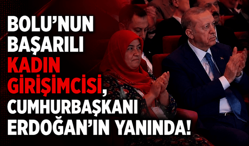 Emine Özdoğan, simge kırmızı başörtüsüyle, Cumhurbaşkanı Erdoğan'ın yanında!