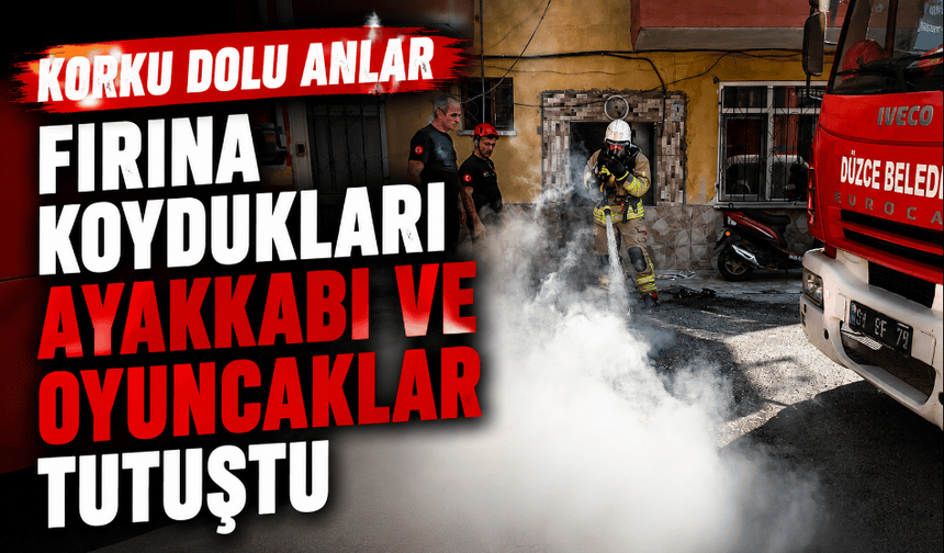 Evcilik oyunu yürekleri ağza getirdi: Az kalsın ev yanıyordu