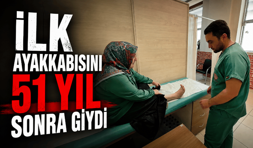 İlk ayakkabısını, 51 yıl sonra giydi