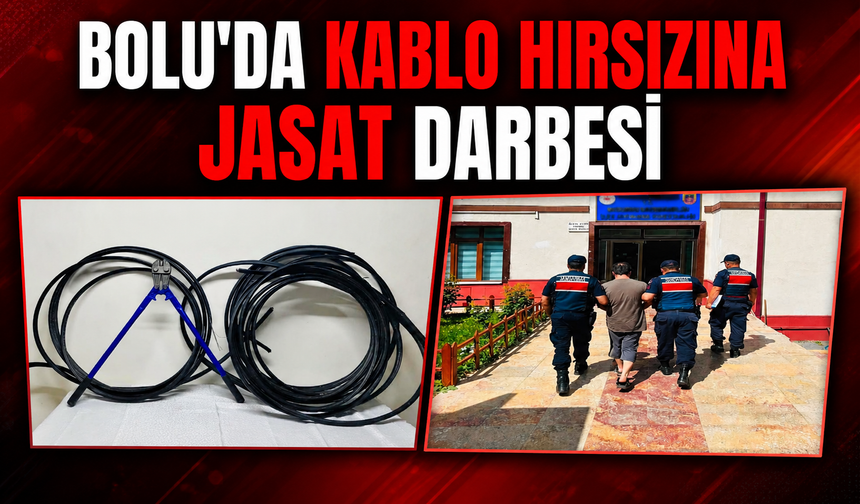 Bolu’da kablo hırsızı JASAT’tan kaçamadı: 1 tutuklama